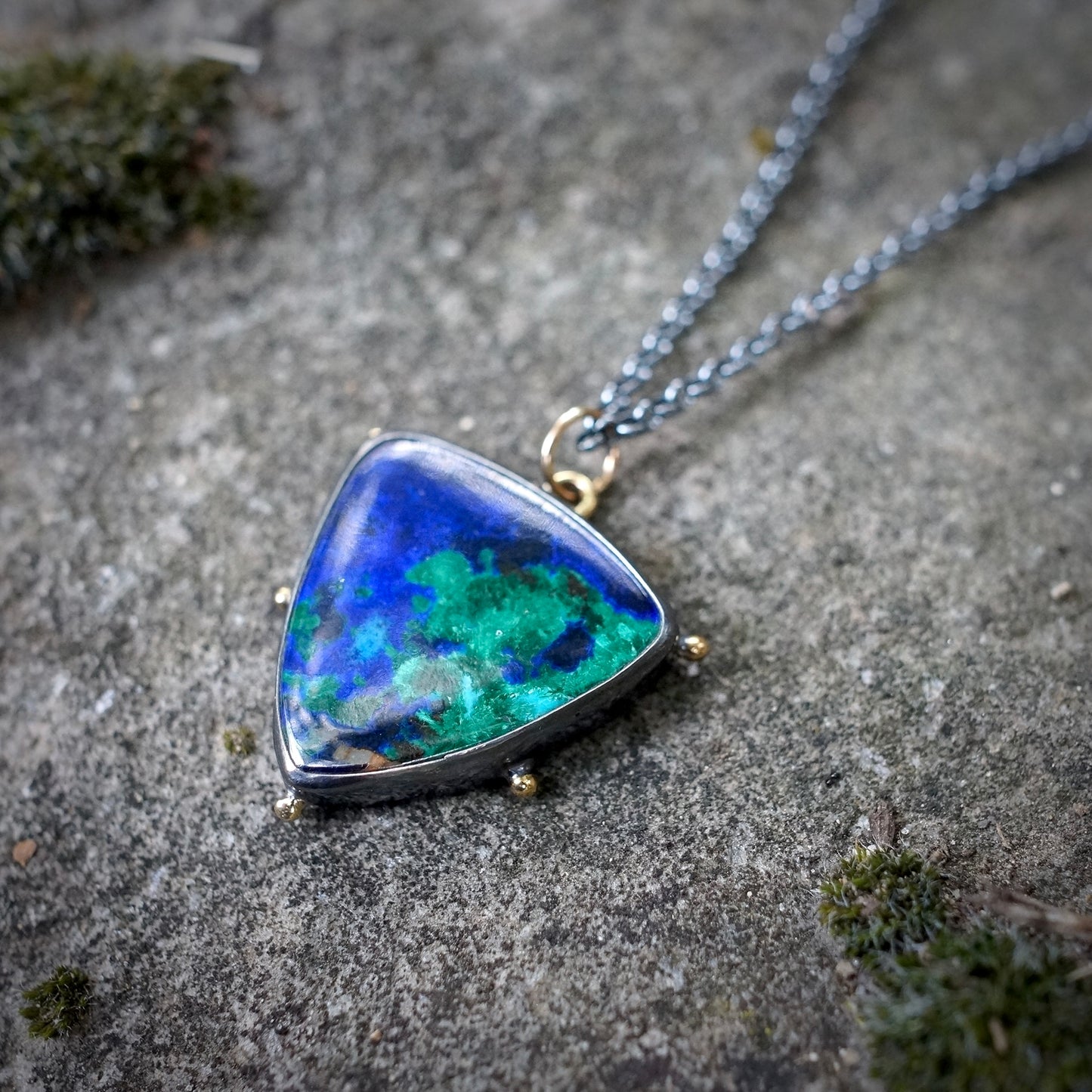 Azurite malachite pendant