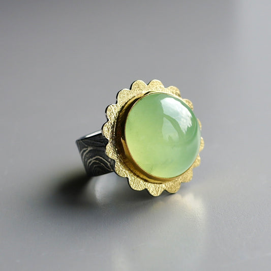 Prehnite Spring Ring