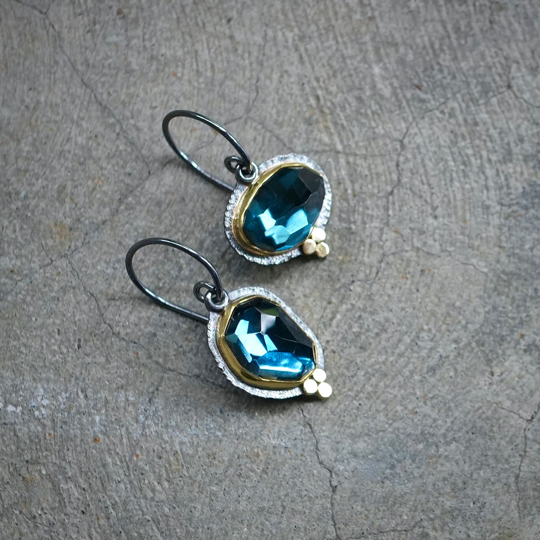 London blue topaz earrings