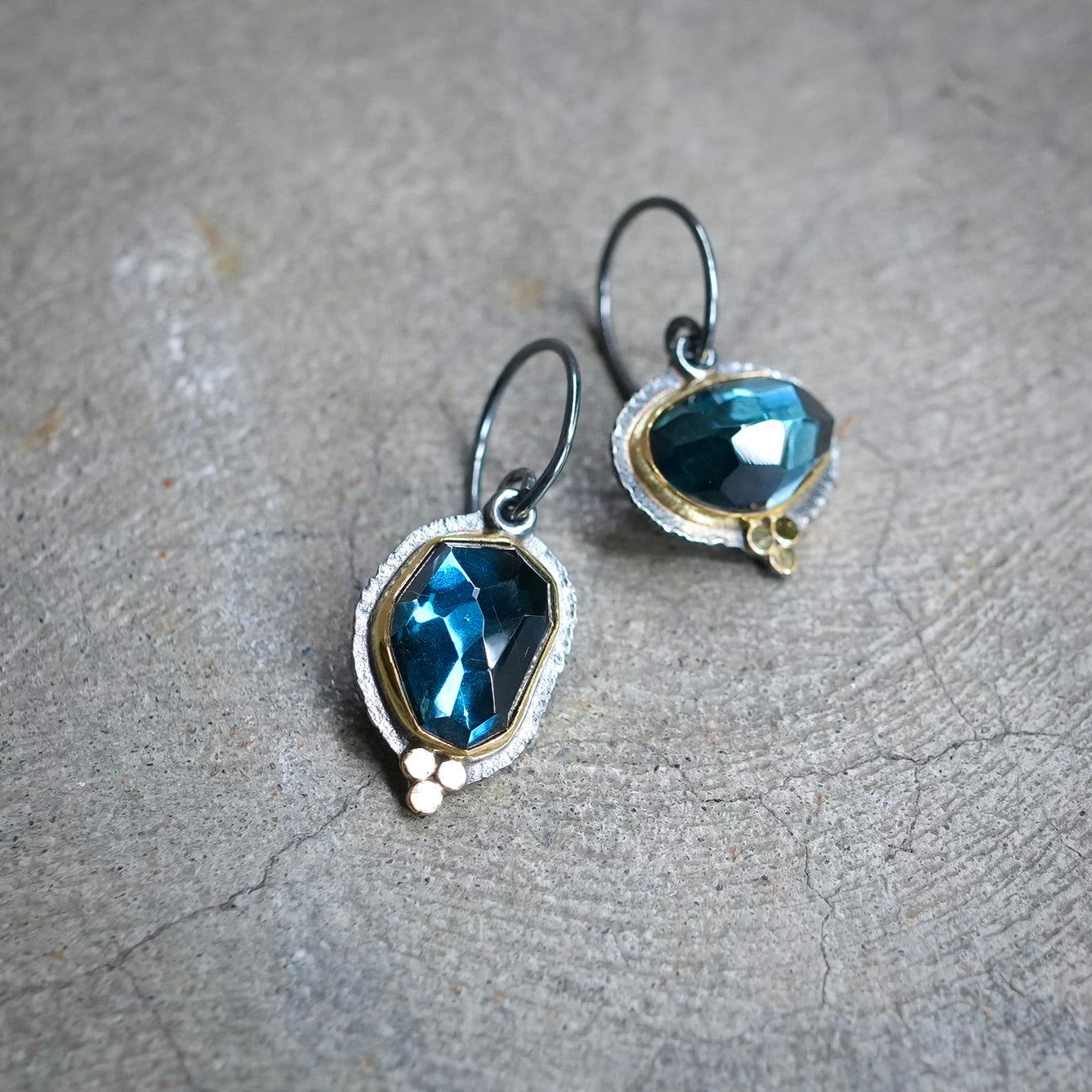 London blue topaz earrings
