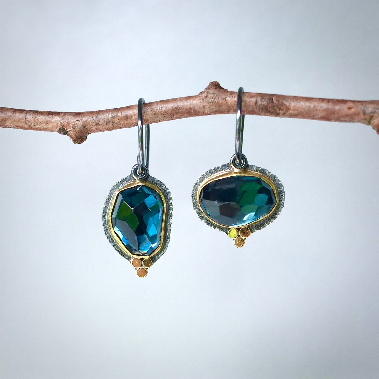 London blue topaz earrings