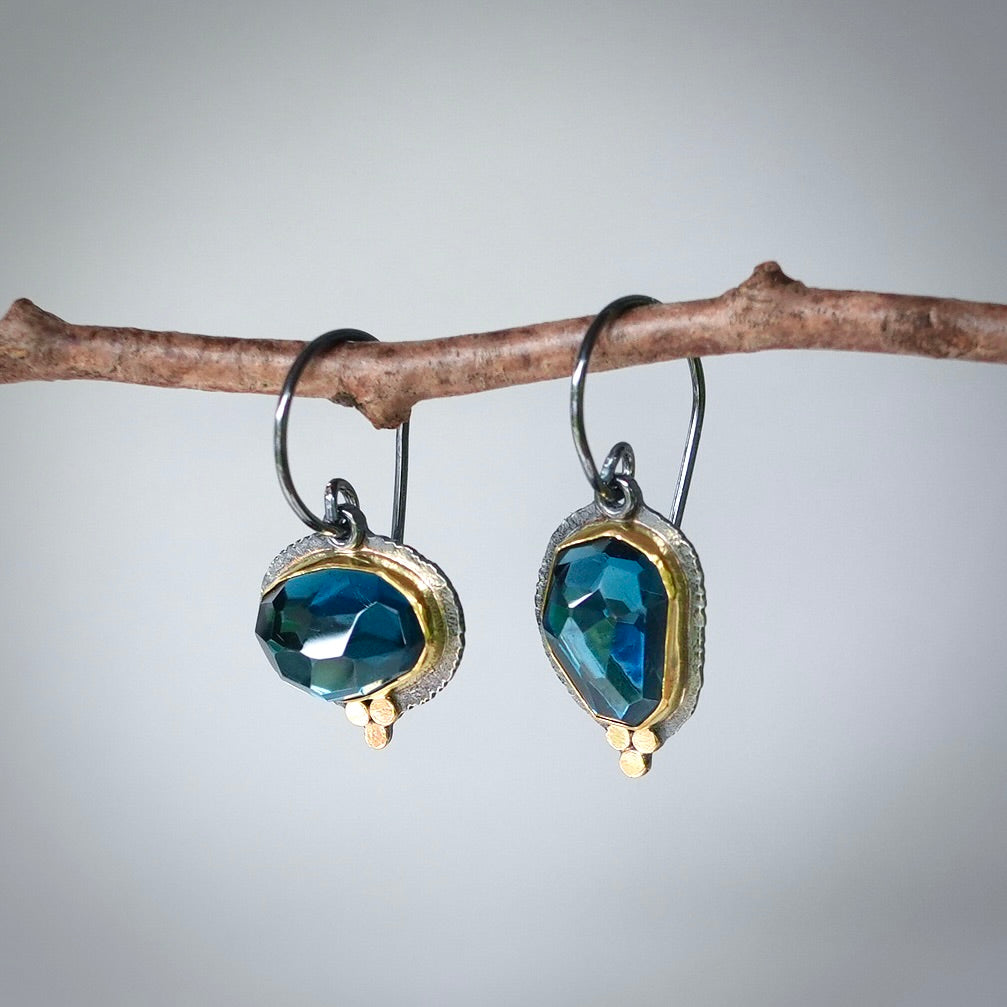 London blue topaz earrings