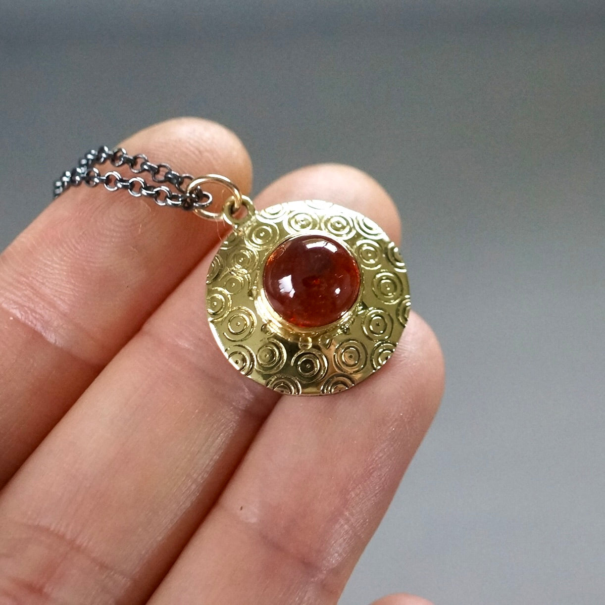 Spessartine garnet pendant