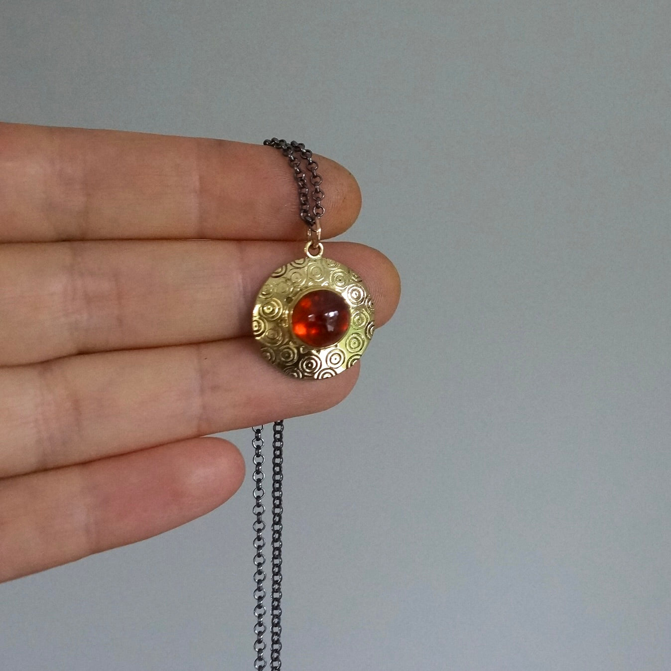 Spessartine garnet pendant