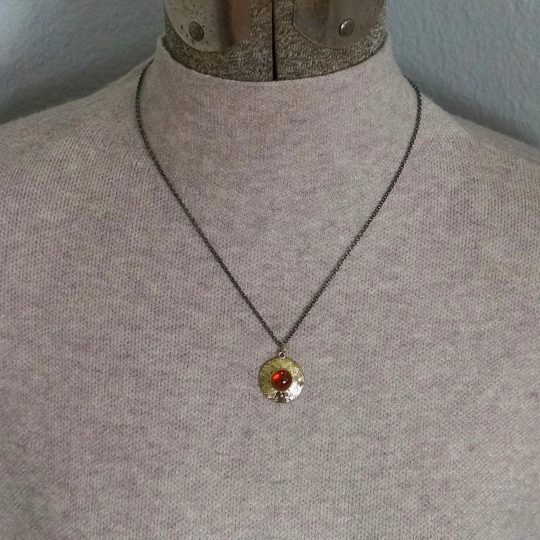 Spessartine garnet pendant