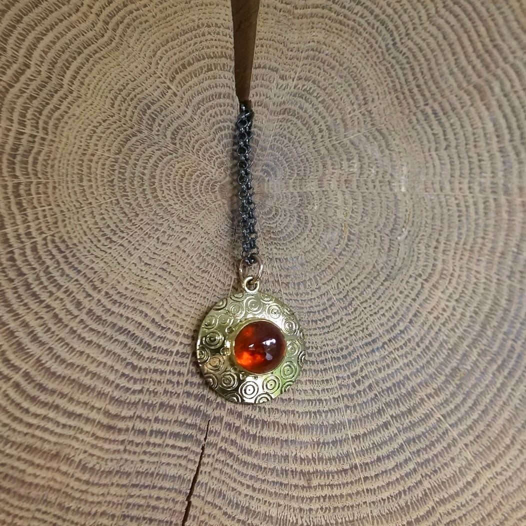 Spessartine garnet pendant