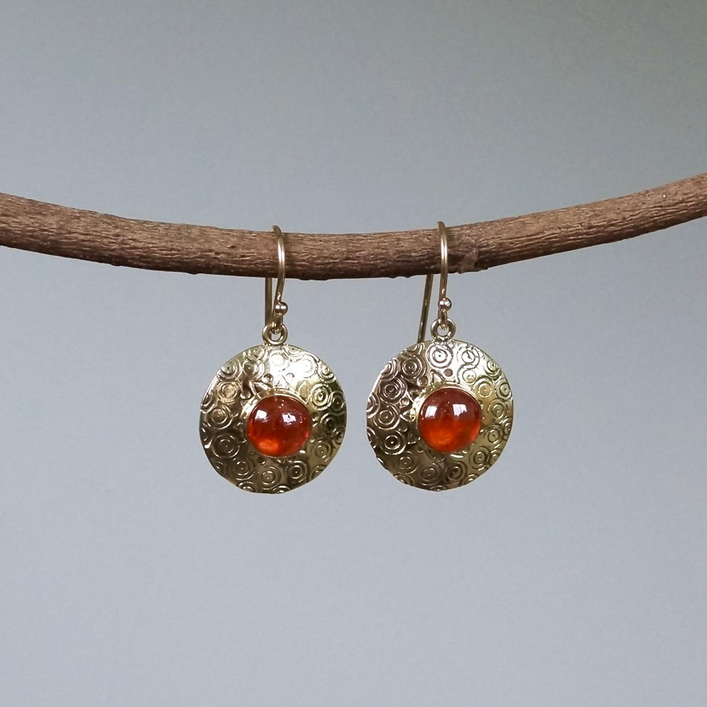 Spessartine garnet earrings