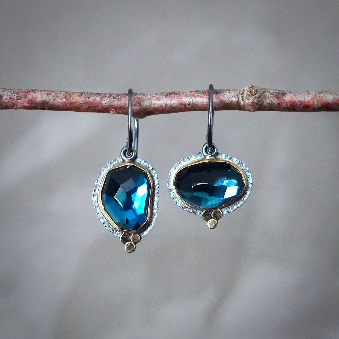 London blue topaz earrings