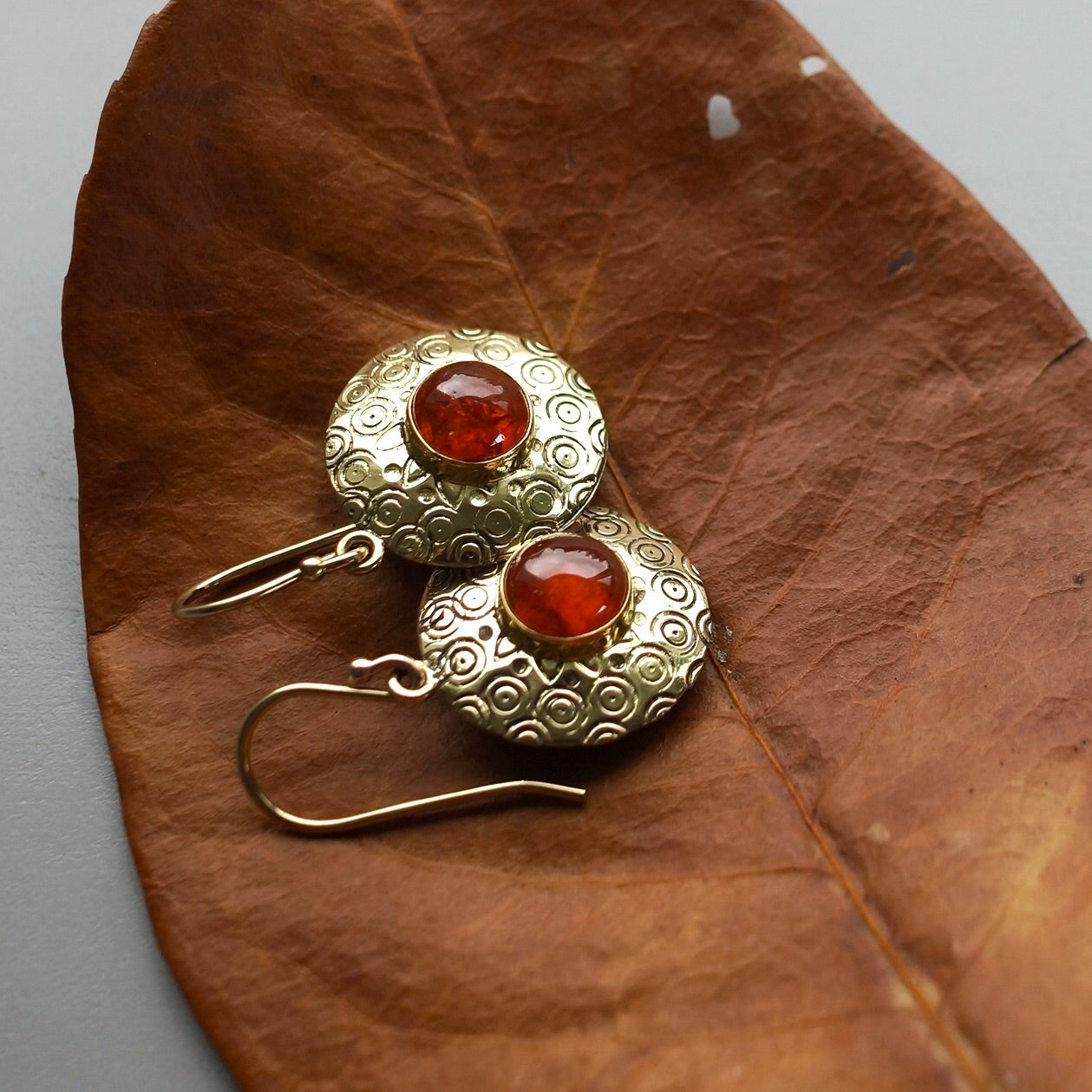 Spessartine garnet earrings