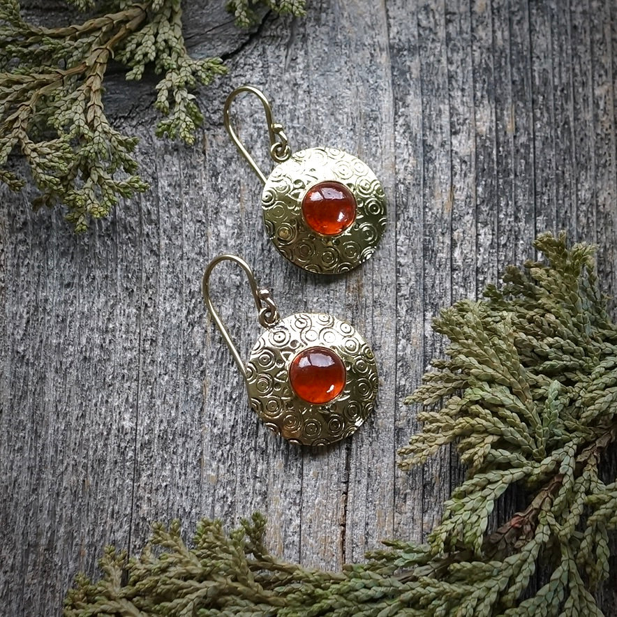 Spessartine garnet earrings