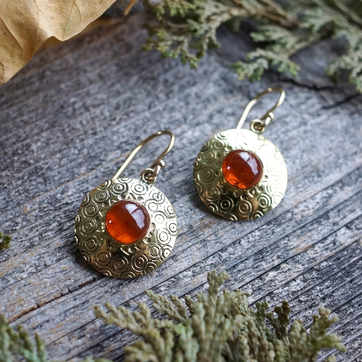 Spessartine garnet earrings
