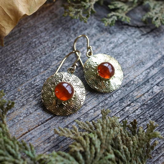 Spessartine garnet earrings