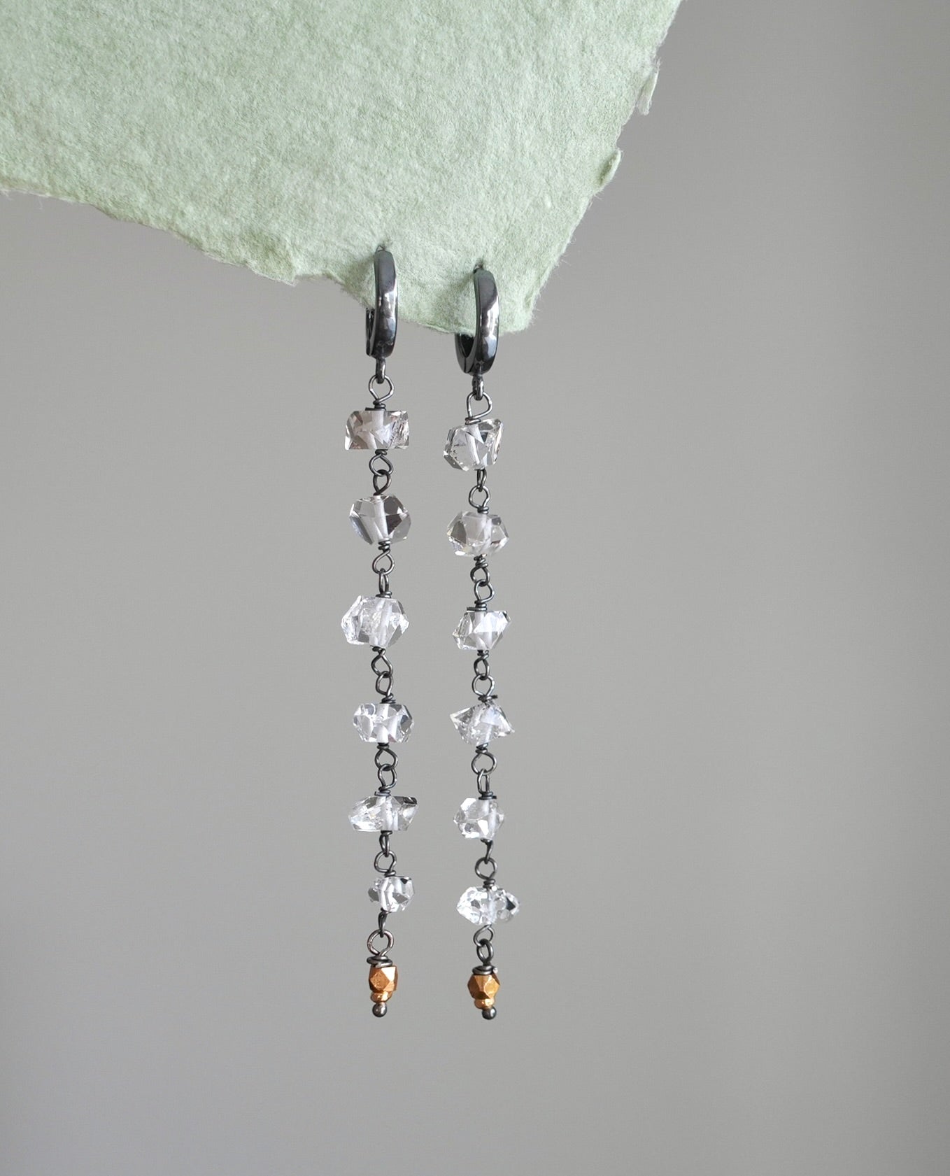 Herkimer diamond earrings