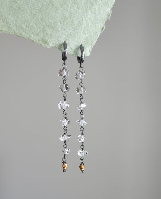 Herkimer diamond earrings