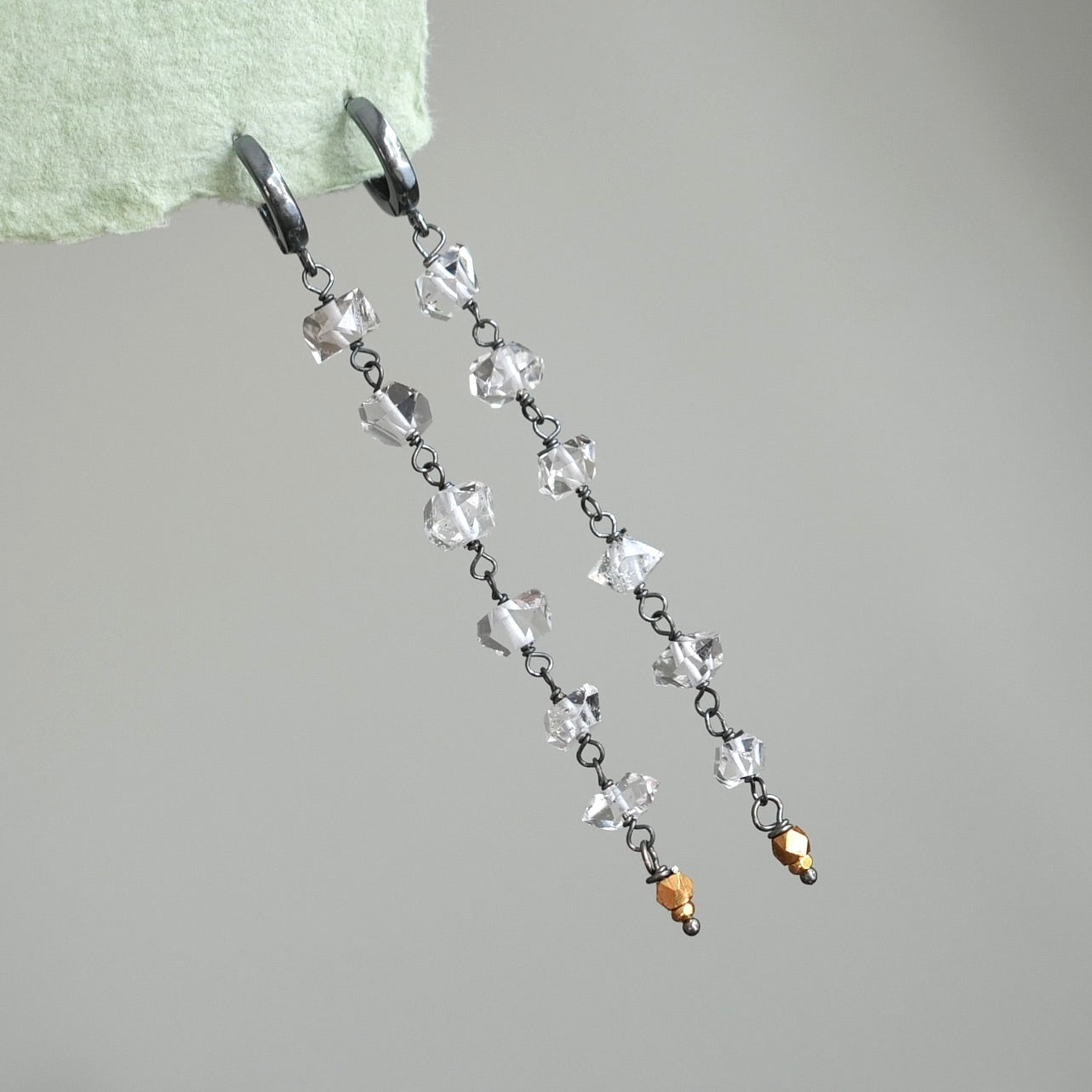 Herkimer diamond earrings