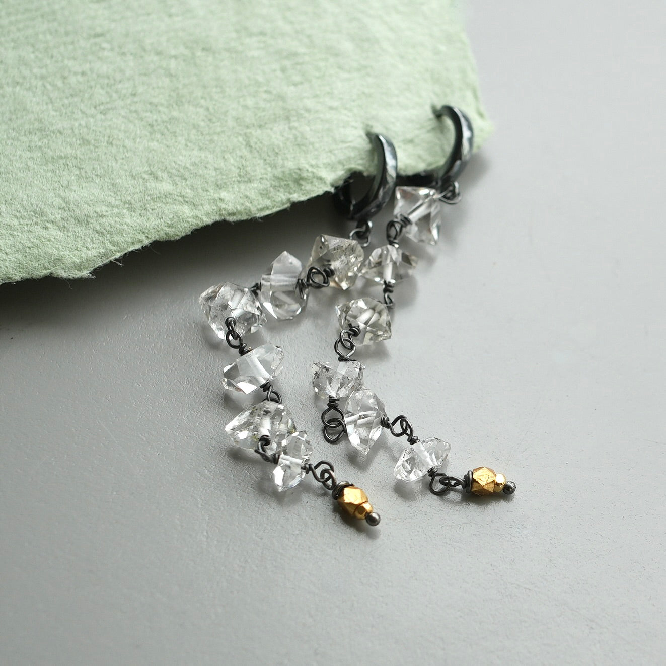 Herkimer diamond earrings