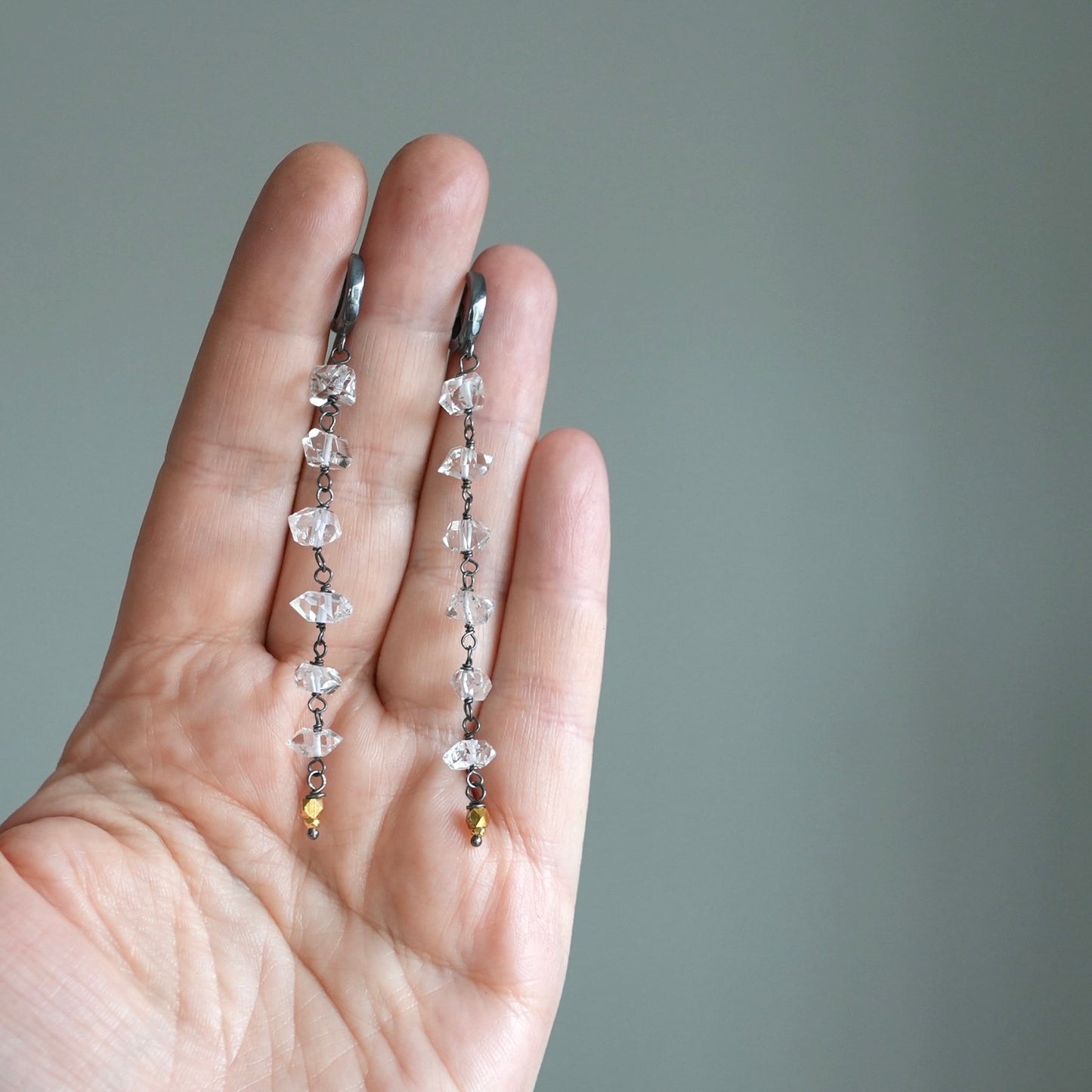 Herkimer diamond earrings