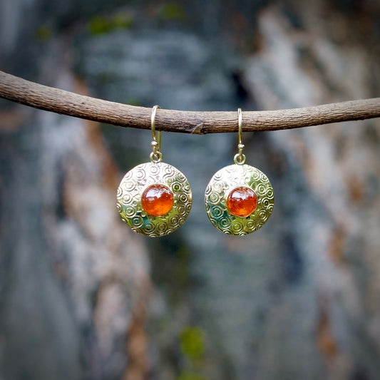 Spessartine garnet earrings