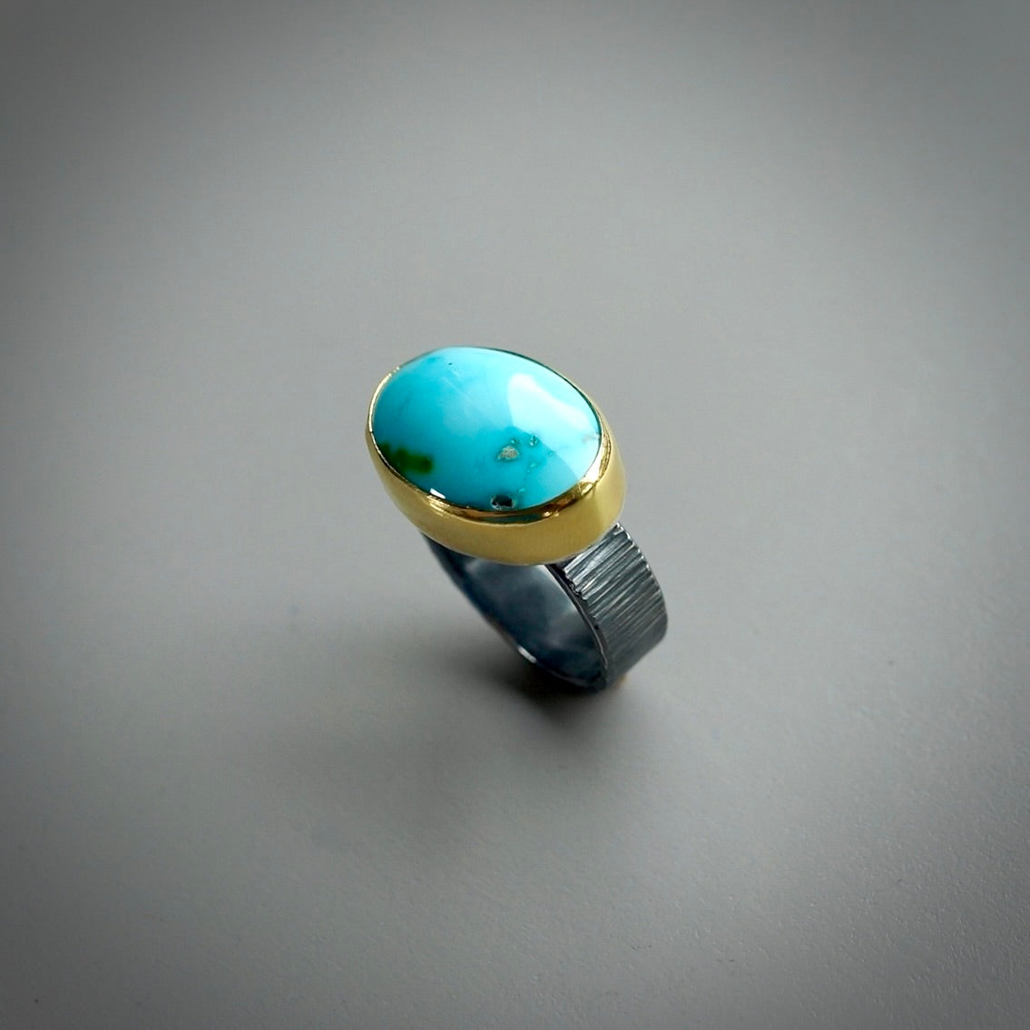 Sonoran blue turquoise ring