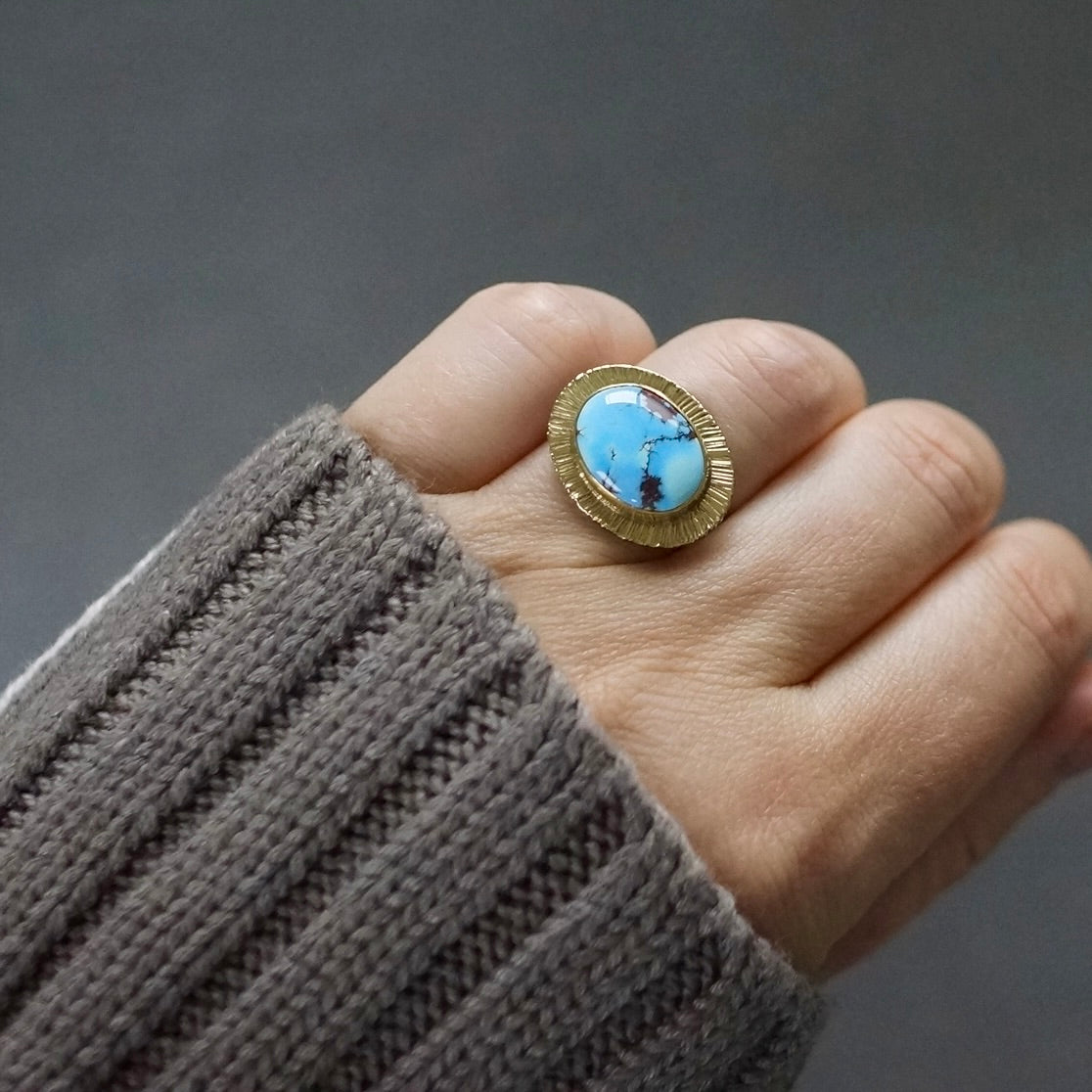 Golden Hills turquoise ring