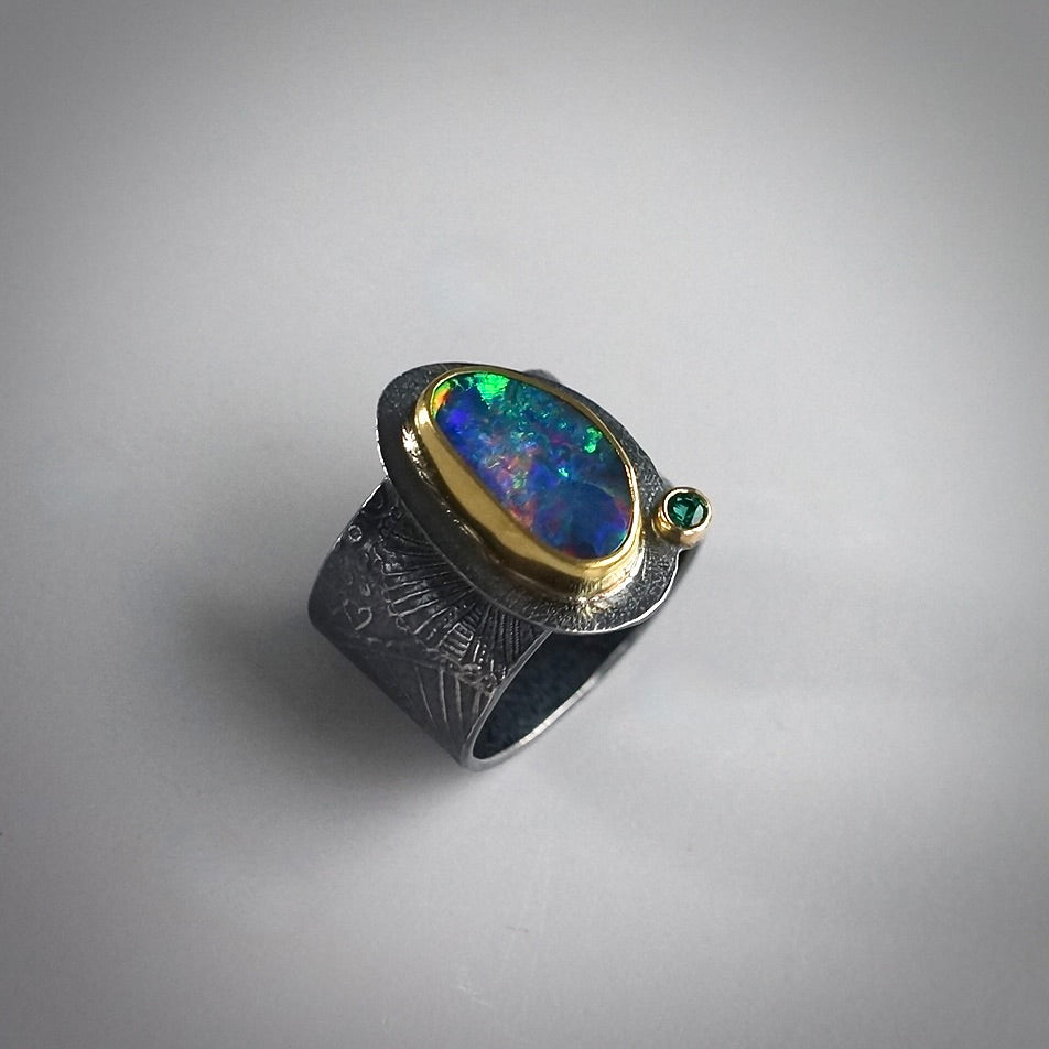 Australian opal ring