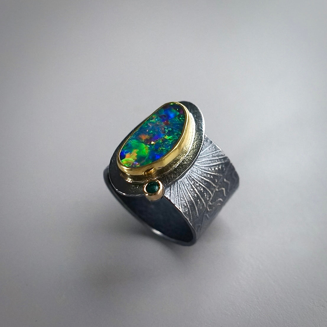 Australian opal ring
