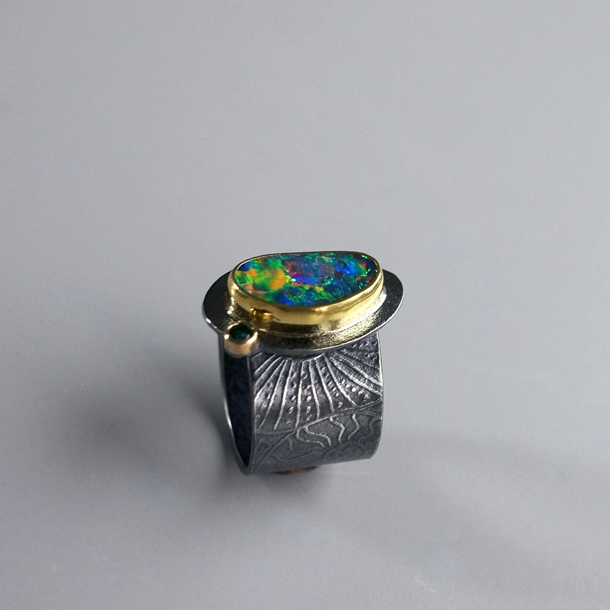 Australian opal ring