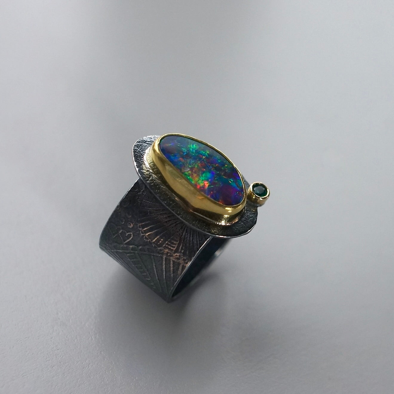 Australian opal ring