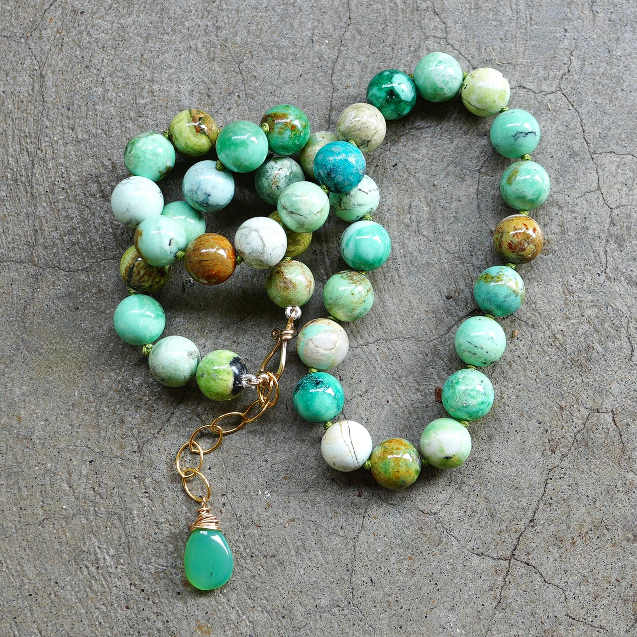 Nevada Apple Variscite Necklace