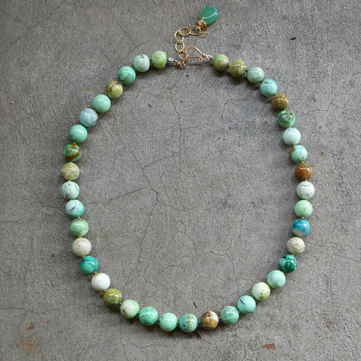 Nevada Apple Variscite Necklace