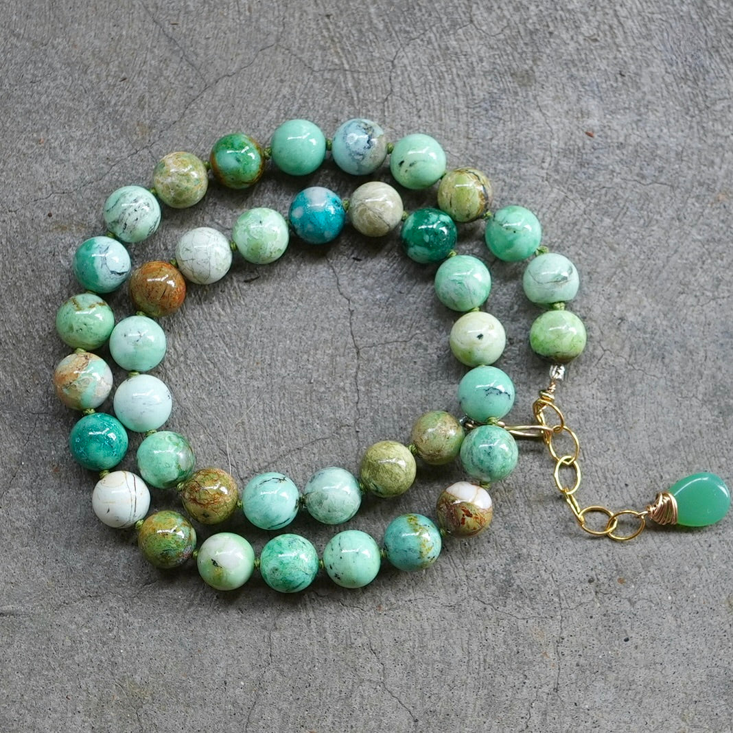 Nevada Apple Variscite Necklace