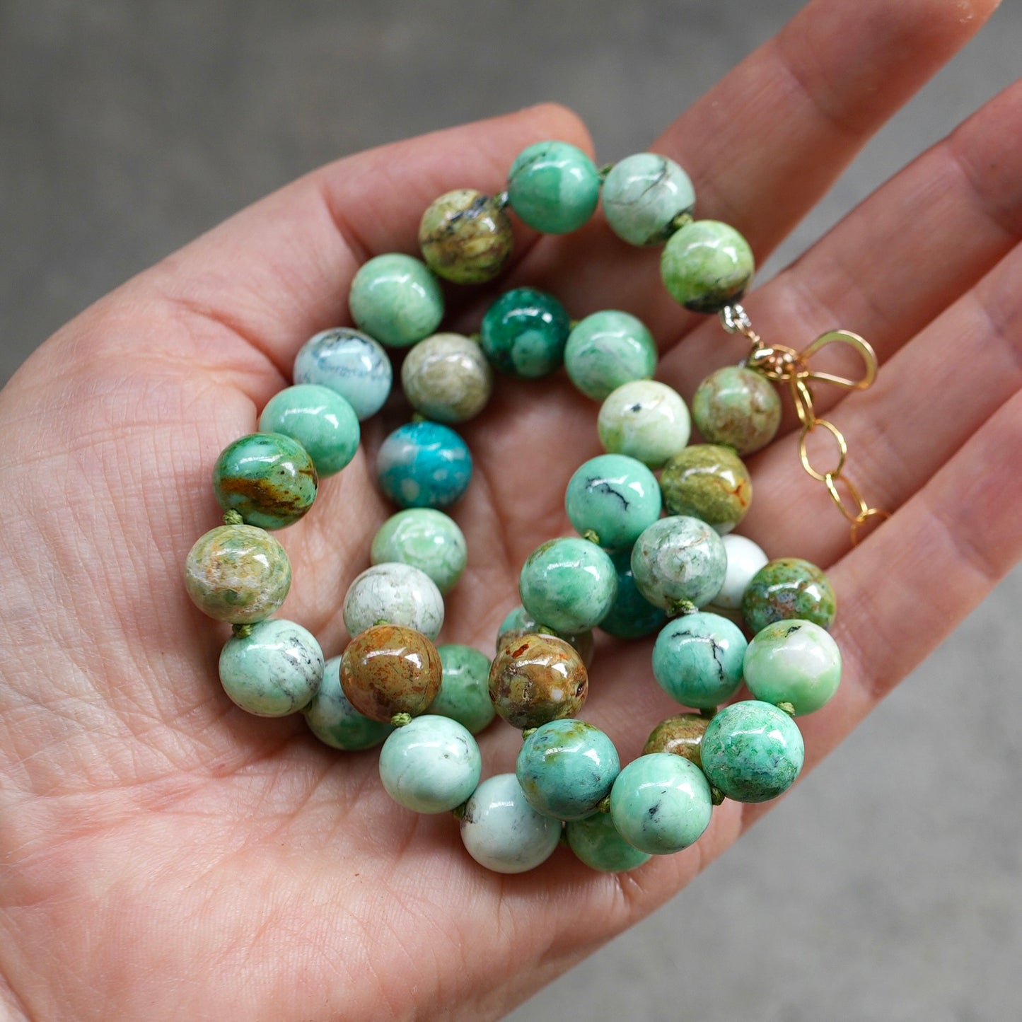 Nevada Apple Variscite Necklace