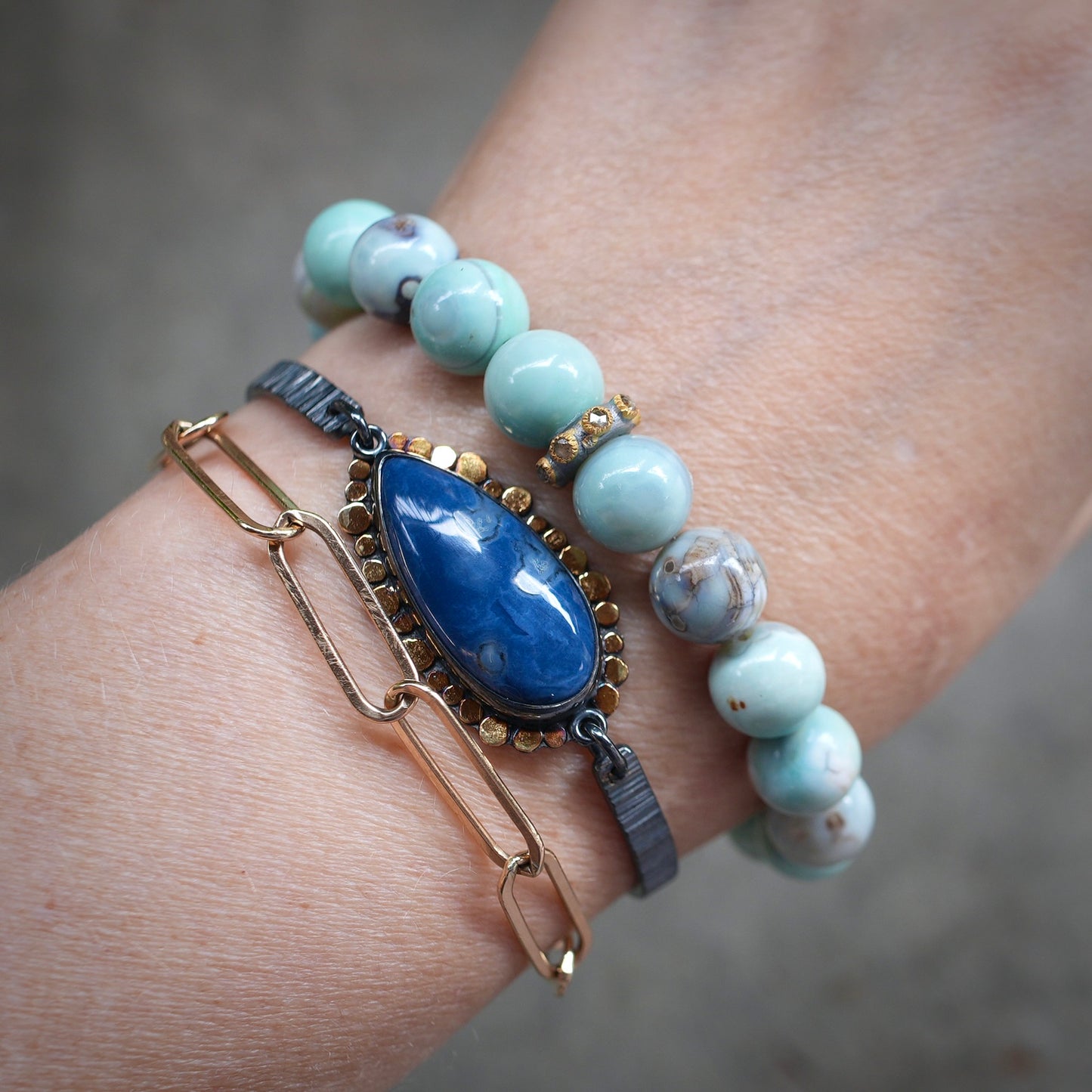 Blue opal bracelet