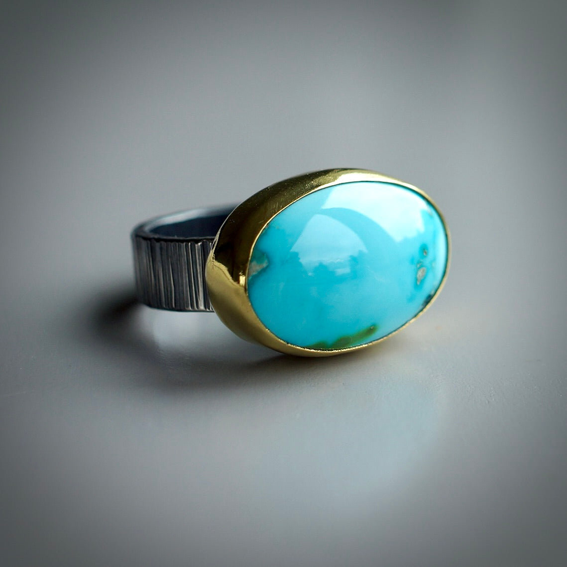 Sonoran blue turquoise ring