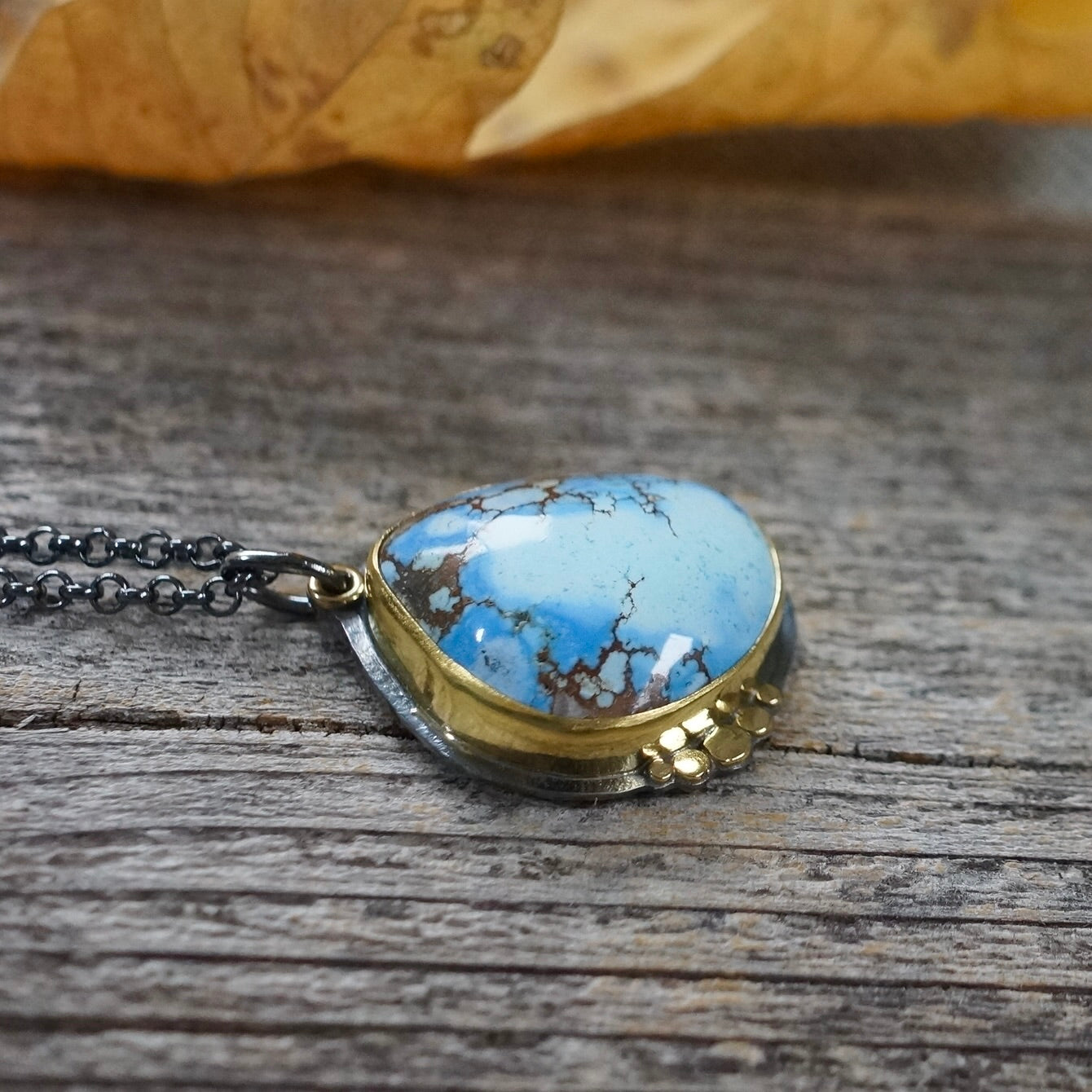 Golden Hill turquoise pendant