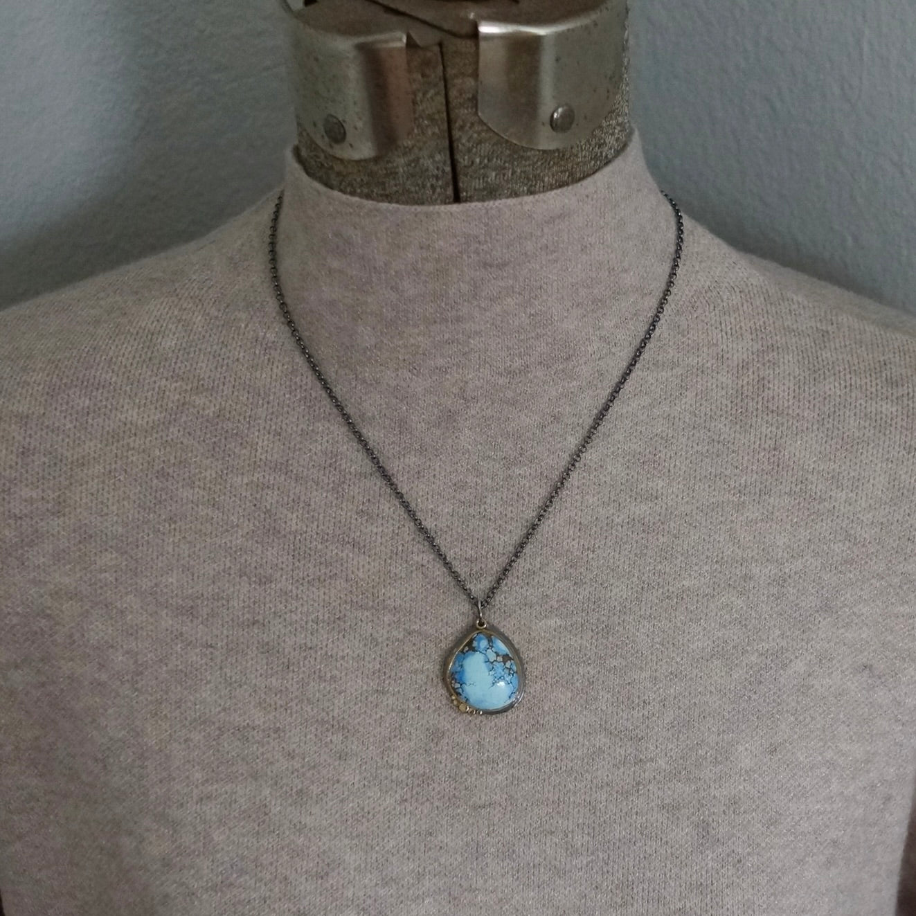 Golden Hill turquoise pendant