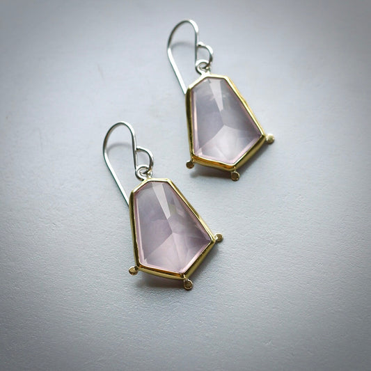 Rose quartz earrings