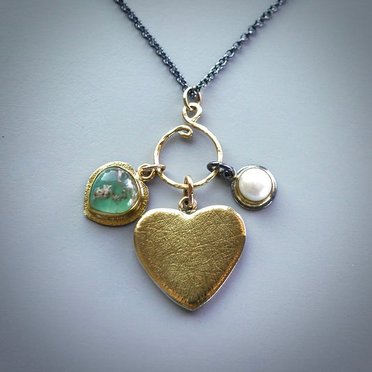 Solid 18K gold charm holder - MADE to ORDER