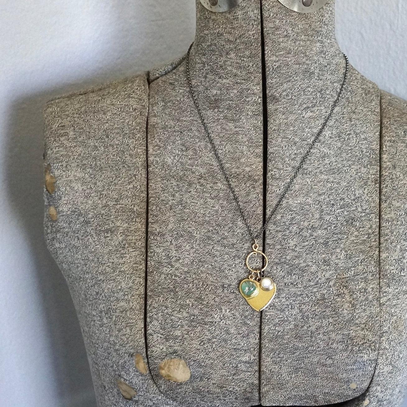 Solid 18K gold charm holder - MADE to ORDER