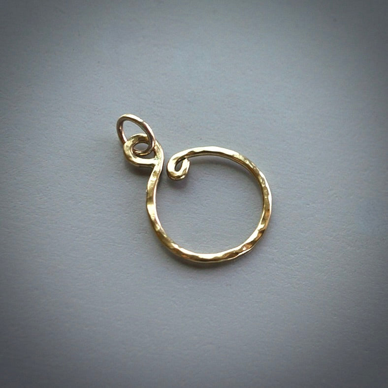 Solid 18K gold charm holder - MADE to ORDER