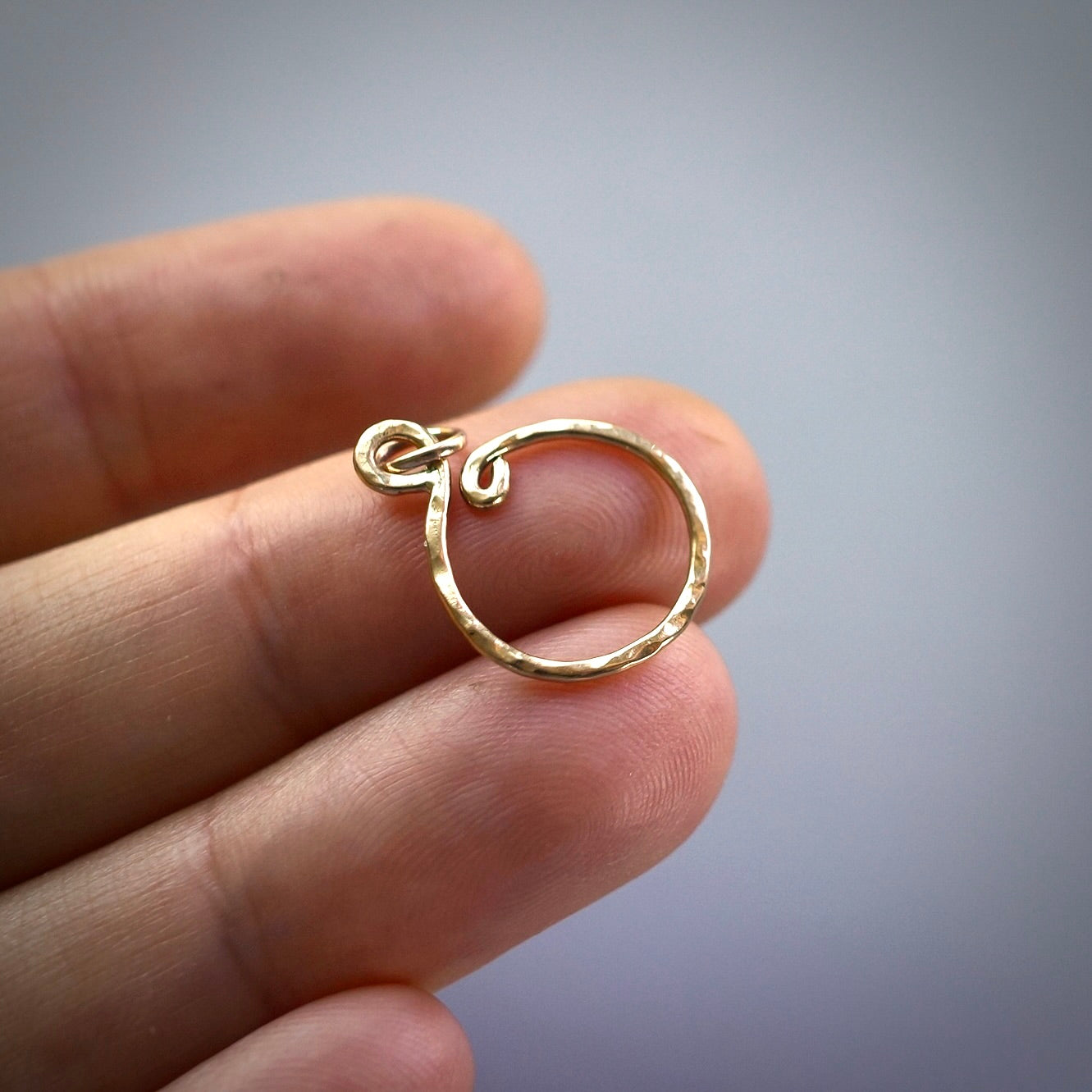 Solid 18K gold charm holder - MADE to ORDER