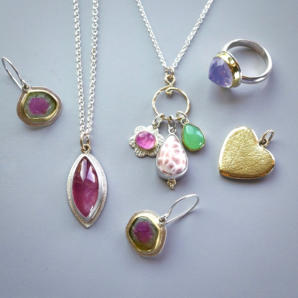 Solid 18K gold charm holder - MADE to ORDER