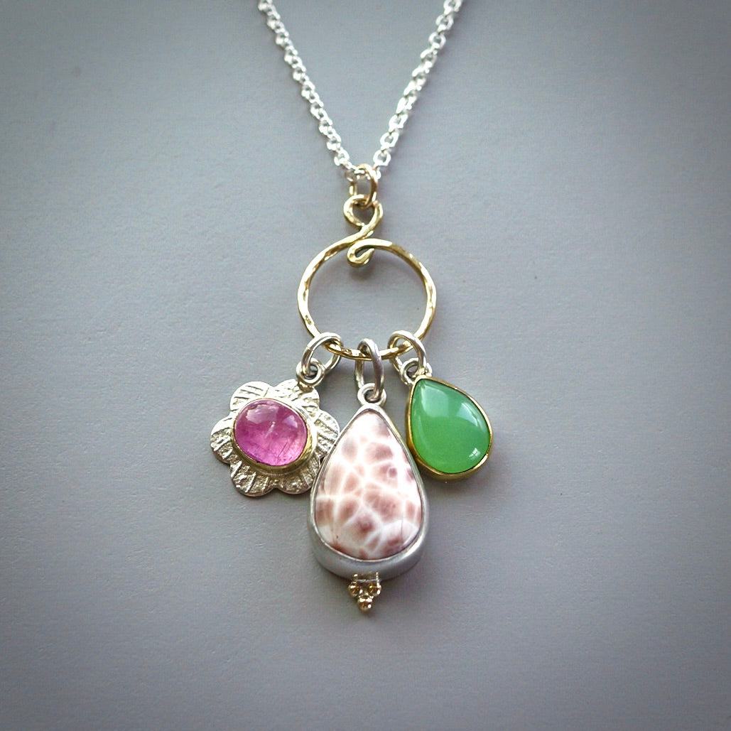 Solid 18K gold charm holder - MADE to ORDER