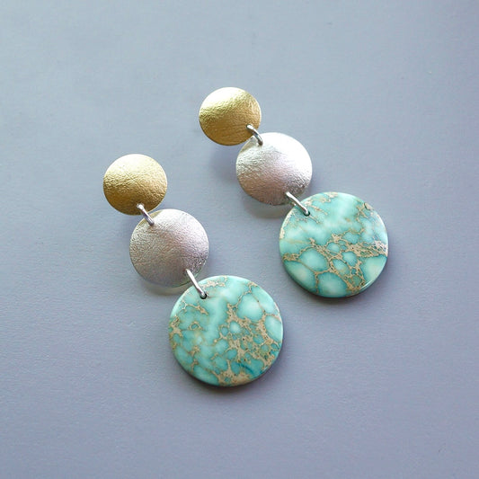 Sea sediment jasper earrings
