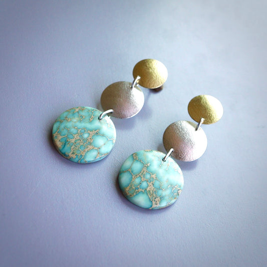 Sea sediment jasper earrings