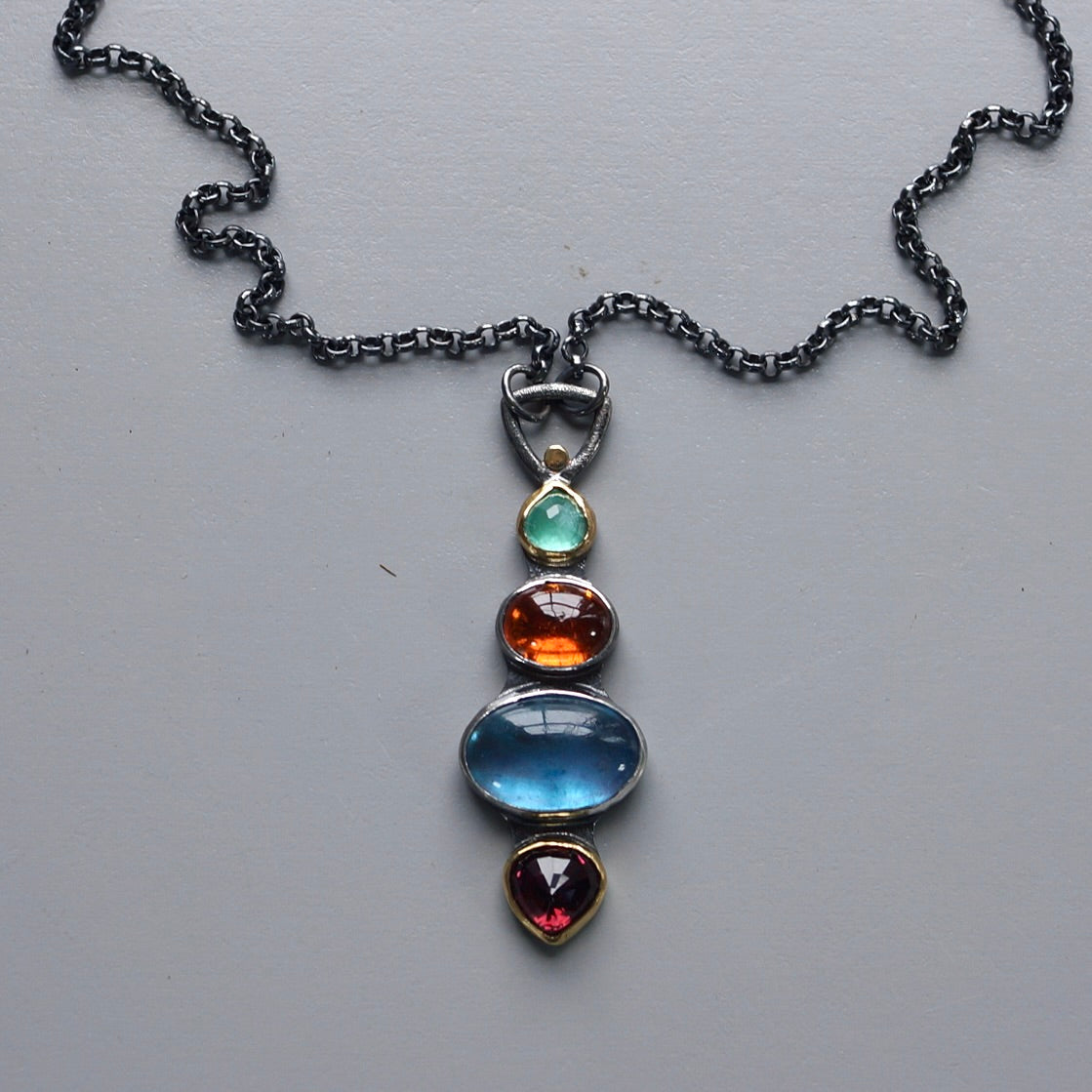 Multi-gemstone necklace