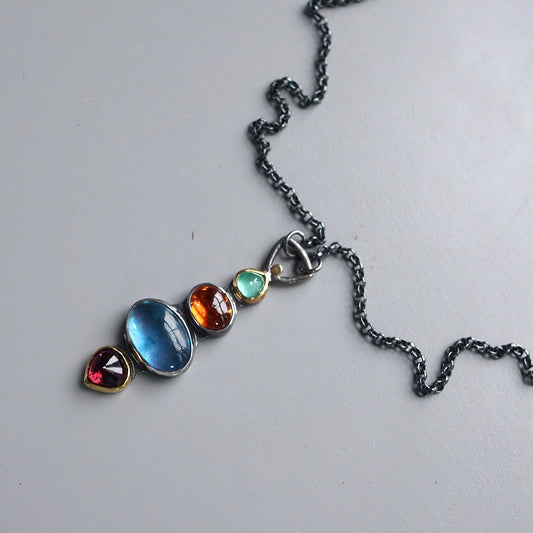 Multi-gemstone necklace