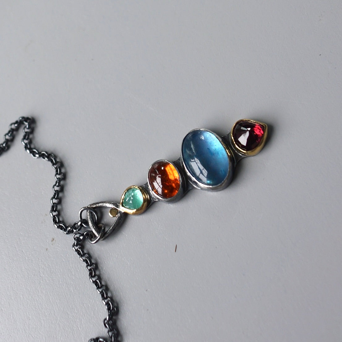 Multi-gemstone necklace