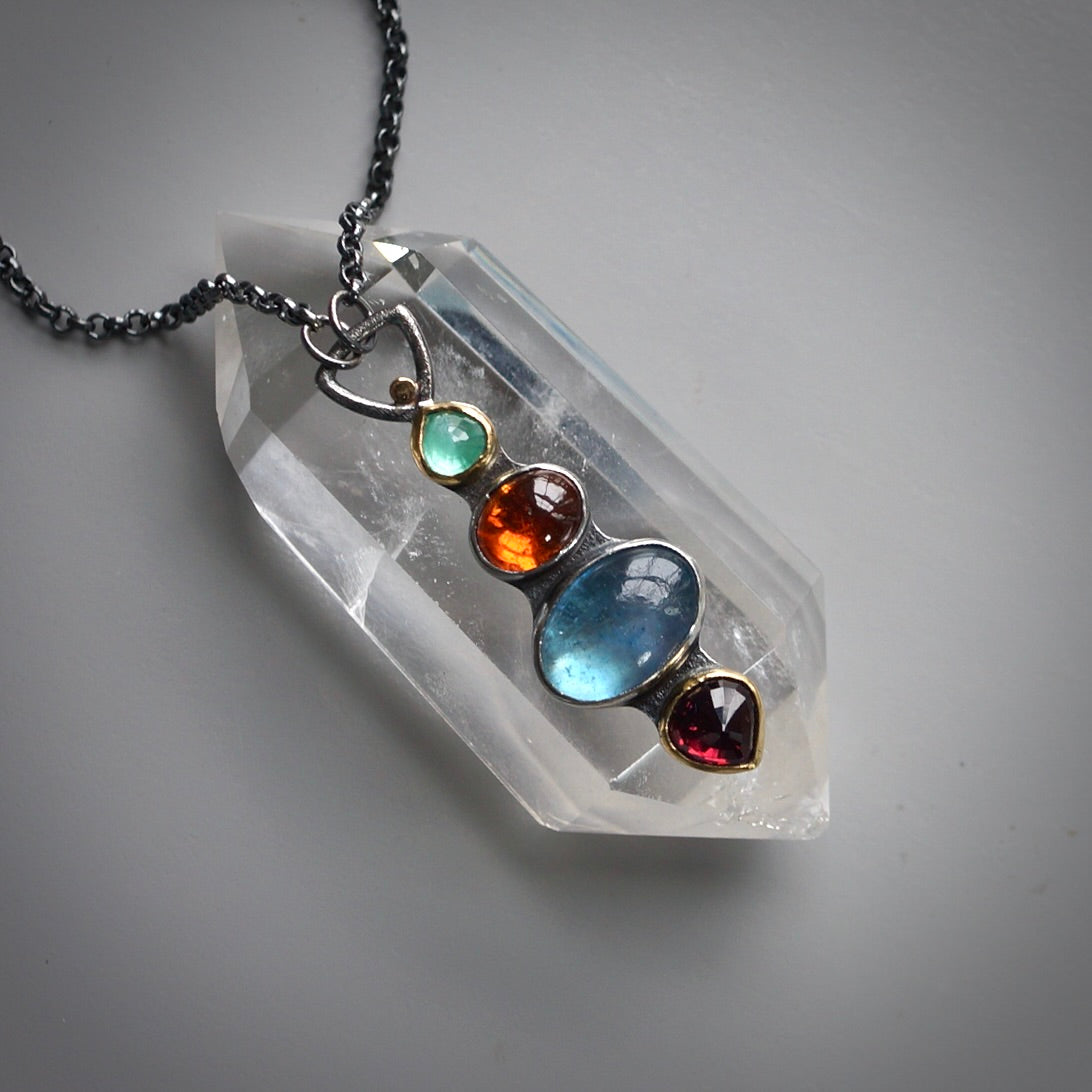 Multi-gemstone necklace