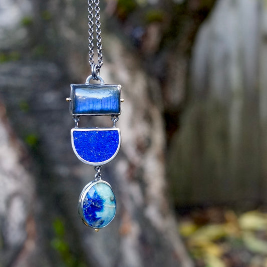 Royal Blue Trio pendant